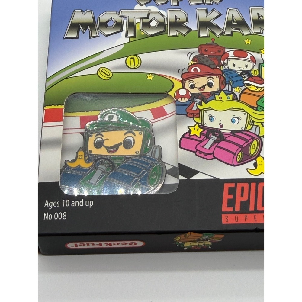 Geek Fuel Epic Enamels Super Motor Kart Luigi Enamel Pin No 008 New in Box - Picture 2 of 3